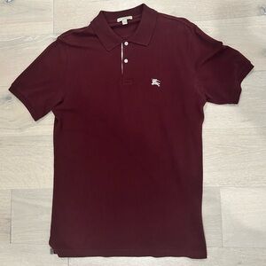 Burberry Deep Red Polo Shirt